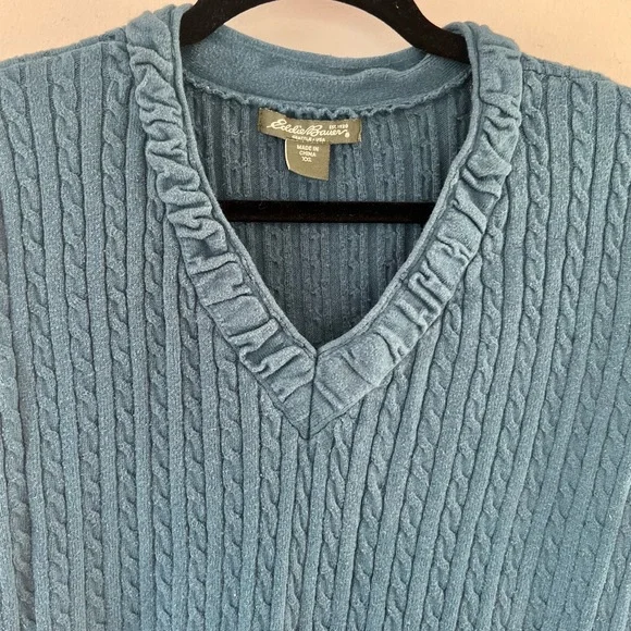 Eddie Bauer Teal Sweater - Picture 2 of 5